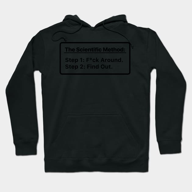 The Scientific Method. Mess up. Find out. Hoodie by labstud